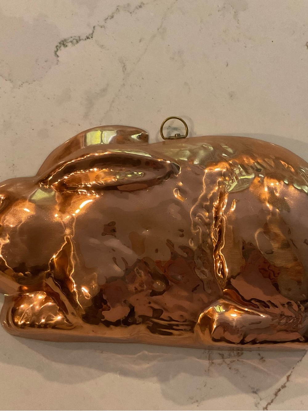 Vintage Copper Bunny Rabbit Mold Country Core